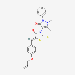 5-[4-(allyloxy)benzylidene]-3-(1,5-dimethyl-3-oxo-2-phenyl-2,3-dihydro-1H-pyrazol-4-yl)-2-thioxo-1,3-thiazolidin-4-one