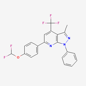 6-[4-(difluoromethoxy)phenyl]-3-methyl-1-phenyl-4-(trifluoromethyl)-1H-pyrazolo[3,4-b]pyridine