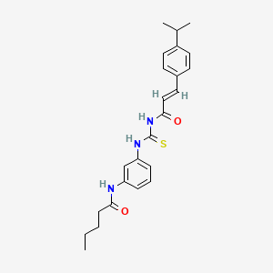 3-(4-isopropylphenyl)-N-({[3-(pentanoylamino)phenyl]amino}carbonothioyl)acrylamide