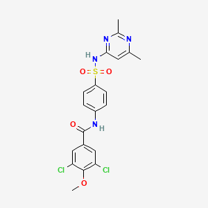 molecular formula C20H18Cl2N4O4S B4724986 3,5-dichloro-N-{4-[(2,6-dimethylpyrimidin-4-yl)sulfamoyl]phenyl}-4-methoxybenzamide 