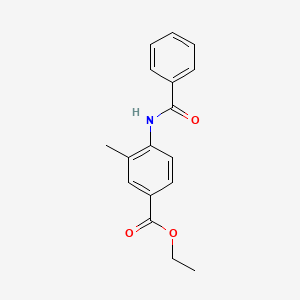 molecular formula C17H17NO3 B4724990 ethyl 4-(benzoylamino)-3-methylbenzoate 