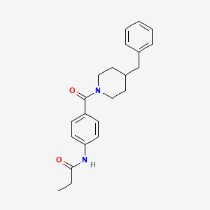 molecular formula C22H26N2O2 B4725011 N-[4-(4-benzylpiperidine-1-carbonyl)phenyl]propanamide 