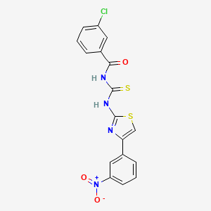 3-chloro-N-({[4-(3-nitrophenyl)-1,3-thiazol-2-yl]amino}carbonothioyl)benzamide