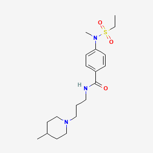 4-[(ethylsulfonyl)(methyl)amino]-N-[3-(4-methyl-1-piperidinyl)propyl]benzamide