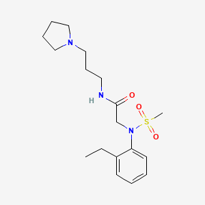 N~2~-(2-ethylphenyl)-N~2~-(methylsulfonyl)-N~1~-[3-(1-pyrrolidinyl)propyl]glycinamide