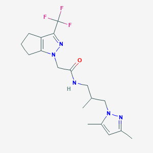 N-[3-(3,5-dimethyl-1H-pyrazol-1-yl)-2-methylpropyl]-2-[3-(trifluoromethyl)-5,6-dihydrocyclopenta[c]pyrazol-1(4H)-yl]acetamide