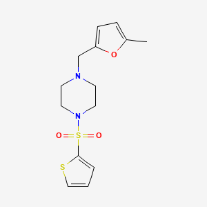 molecular formula C14H18N2O3S2 B4725092 1-[(5-methyl-2-furyl)methyl]-4-(2-thienylsulfonyl)piperazine 