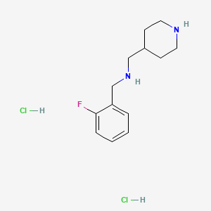 molecular formula C13H21Cl2FN2 B4725093 (2-fluorobenzyl)(4-piperidinylmethyl)amine dihydrochloride 