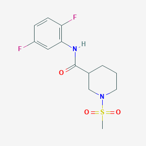 molecular formula C13H16F2N2O3S B4725099 N-(2,5-difluorophenyl)-1-(methylsulfonyl)-3-piperidinecarboxamide 