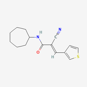 2-cyano-N-cycloheptyl-3-(3-thienyl)acrylamide