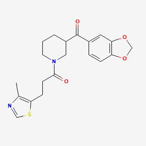 1,3-benzodioxol-5-yl{1-[3-(4-methyl-1,3-thiazol-5-yl)propanoyl]-3-piperidinyl}methanone