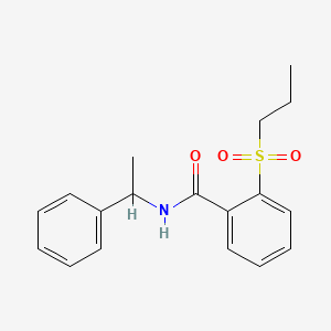 molecular formula C18H21NO3S B4725194 N-(1-phenylethyl)-2-(propylsulfonyl)benzamide 