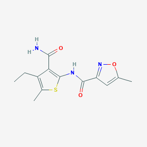 N-(3-carbamoyl-4-ethyl-5-methylthiophen-2-yl)-5-methyl-1,2-oxazole-3-carboxamide