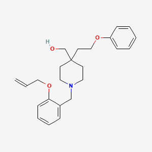 molecular formula C24H31NO3 B4725225 [1-[2-(allyloxy)benzyl]-4-(2-phenoxyethyl)-4-piperidinyl]methanol 