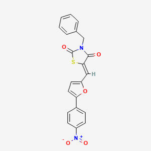 molecular formula C21H14N2O5S B4725247 3-benzyl-5-{[5-(4-nitrophenyl)-2-furyl]methylene}-1,3-thiazolidine-2,4-dione 