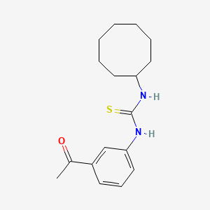 molecular formula C17H24N2OS B4725267 N-(3-acetylphenyl)-N'-cyclooctylthiourea 