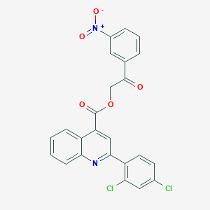 molecular formula C24H14Cl2N2O5 B4725280 2-(3-nitrophenyl)-2-oxoethyl 2-(2,4-dichlorophenyl)-4-quinolinecarboxylate 