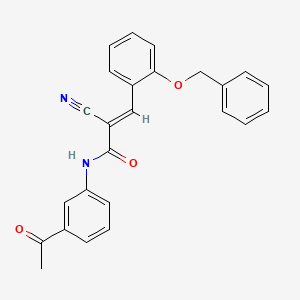 molecular formula C25H20N2O3 B4725284 N-(3-acetylphenyl)-3-[2-(benzyloxy)phenyl]-2-cyanoacrylamide 