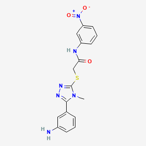 2-[[5-(3-aminophenyl)-4-methyl-1,2,4-triazol-3-yl]sulfanyl]-N-(3-nitrophenyl)acetamide