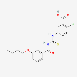 5-[(3-Butoxybenzoyl)carbamothioylamino]-2-chlorobenzoic acid