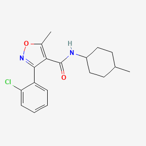 3-(2-chlorophenyl)-5-methyl-N-(4-methylcyclohexyl)-4-isoxazolecarboxamide