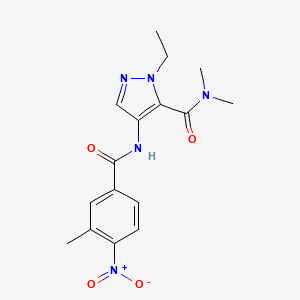 1-ethyl-N,N-dimethyl-4-[(3-methyl-4-nitrobenzoyl)amino]-1H-pyrazole-5-carboxamide