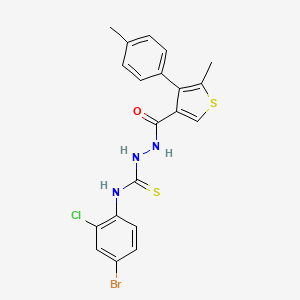 N-(4-bromo-2-chlorophenyl)-2-{[5-methyl-4-(4-methylphenyl)-3-thienyl]carbonyl}hydrazinecarbothioamide