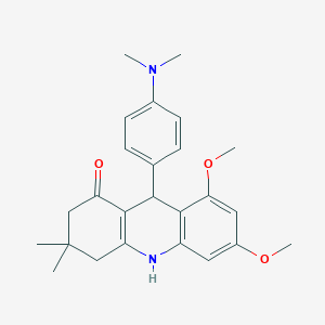 9-[4-(dimethylamino)phenyl]-6,8-dimethoxy-3,3-dimethyl-3,4,9,10-tetrahydro-1(2H)-acridinone