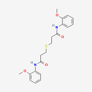 molecular formula C20H24N2O4S B4725457 N-(2-Methoxyphenyl)-3-({2-[(2-methoxyphenyl)carbamoyl]ethyl}sulfanyl)propanamide 