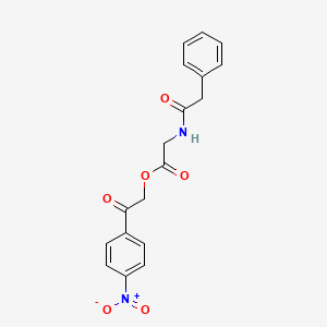 molecular formula C18H16N2O6 B4725484 2-(4-nitrophenyl)-2-oxoethyl N-(phenylacetyl)glycinate 