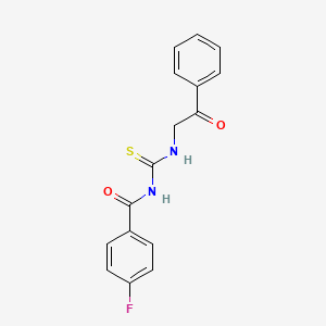 4-fluoro-N-{[(2-oxo-2-phenylethyl)amino]carbonothioyl}benzamide