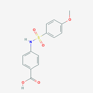 molecular formula C14H13NO5S B472552 4-{[(4-甲氧苯基)磺酰基]氨基}苯甲酸 CAS No. 63421-69-2