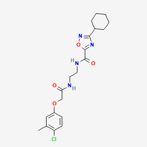 N~5~-(2-{[2-(4-chloro-3-methylphenoxy)acetyl]amino}ethyl)-3-cyclohexyl-1,2,4-oxadiazole-5-carboxamide