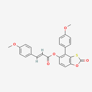 molecular formula C24H18O6S B4725569 4-(4-methoxyphenyl)-2-oxo-1,3-benzoxathiol-5-yl 3-(4-methoxyphenyl)acrylate 