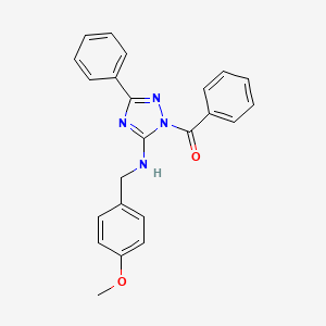 molecular formula C23H20N4O2 B4725590 1-benzoyl-N-(4-methoxybenzyl)-3-phenyl-1H-1,2,4-triazol-5-amine 