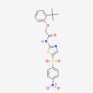 molecular formula C21H21N3O6S2 B4725605 2-(2-TERT-BUTYLPHENOXY)N-(5-((4-NITROPHENYL)SULFONYL)-1,3-THIAZOL-2-YL)ACETAMIDE 