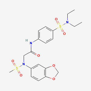 N~2~-1,3-benzodioxol-5-yl-N~1~-{4-[(diethylamino)sulfonyl]phenyl}-N~2~-(methylsulfonyl)glycinamide