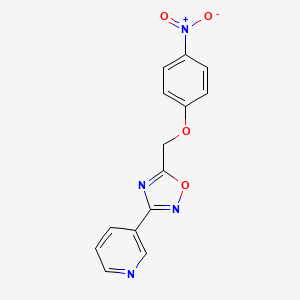 molecular formula C14H10N4O4 B4725622 5-[(4-Nitrophenoxy)methyl]-3-pyridin-3-yl-1,2,4-oxadiazole 