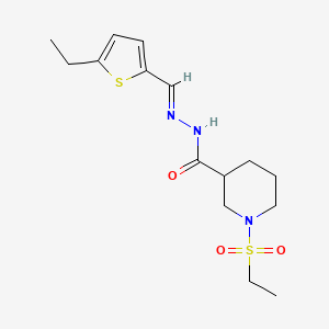 1-(ethylsulfonyl)-N'-[(5-ethyl-2-thienyl)methylene]-3-piperidinecarbohydrazide