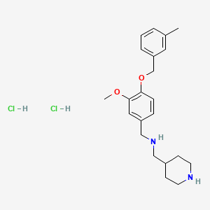 {3-methoxy-4-[(3-methylbenzyl)oxy]benzyl}(4-piperidinylmethyl)amine dihydrochloride