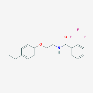 molecular formula C18H18F3NO2 B4725648 N-[2-(4-ethylphenoxy)ethyl]-2-(trifluoromethyl)benzamide 