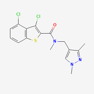 3,4-dichloro-N-[(1,3-dimethyl-1H-pyrazol-4-yl)methyl]-N-methyl-1-benzothiophene-2-carboxamide