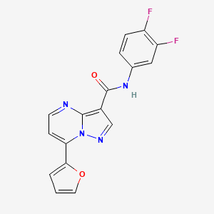 N-(3,4-difluorophenyl)-7-(2-furyl)pyrazolo[1,5-a]pyrimidine-3-carboxamide