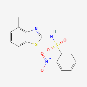 molecular formula C14H11N3O4S2 B4725671 N-(4-methyl-1,3-benzothiazol-2-yl)-2-nitrobenzenesulfonamide 