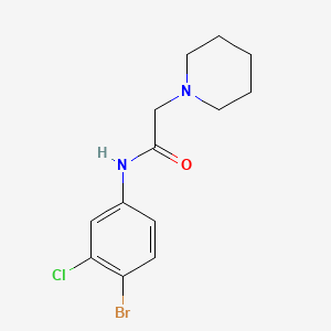 N-(4-bromo-3-chlorophenyl)-2-(1-piperidinyl)acetamide