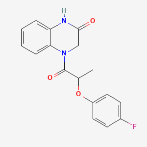 4-[2-(4-fluorophenoxy)propanoyl]-3,4-dihydro-2(1H)-quinoxalinone