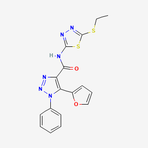 N-[5-(ethylthio)-1,3,4-thiadiazol-2-yl]-5-(2-furyl)-1-phenyl-1H-1,2,3-triazole-4-carboxamide