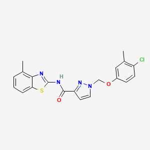 1-[(4-CHLORO-3-METHYLPHENOXY)METHYL]-N~3~-(4-METHYL-1,3-BENZOTHIAZOL-2-YL)-1H-PYRAZOLE-3-CARBOXAMIDE