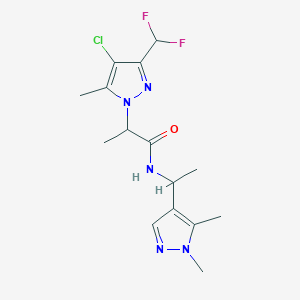 2-[4-chloro-3-(difluoromethyl)-5-methyl-1H-pyrazol-1-yl]-N-[1-(1,5-dimethyl-1H-pyrazol-4-yl)ethyl]propanamide