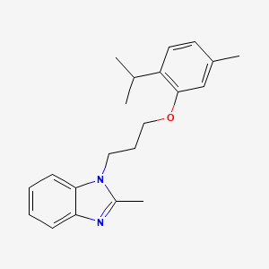 molecular formula C21H26N2O B4725789 1-[3-(2-isopropyl-5-methylphenoxy)propyl]-2-methyl-1H-benzimidazole 